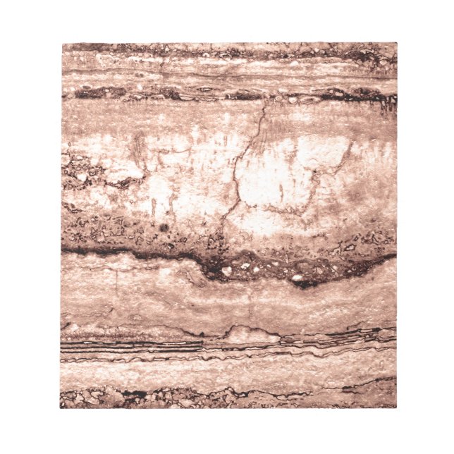 Modern brown beige sepia burnt orange granite  notepad (Front)