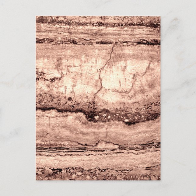 Modern brown beige sepia burnt orange granite  postcard (Front)