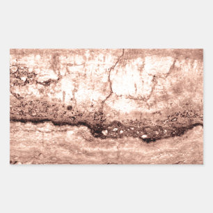 Modern brown beige sepia burnt orange granite  rectangular sticker