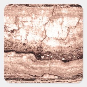 Modern brown beige sepia burnt orange granite  square sticker