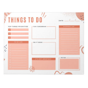 Modern Brown-Beige Things To Do List Notepad