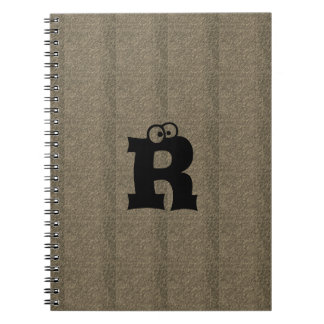 MODERN Brown Black CUTE Spiral Photo Notebook