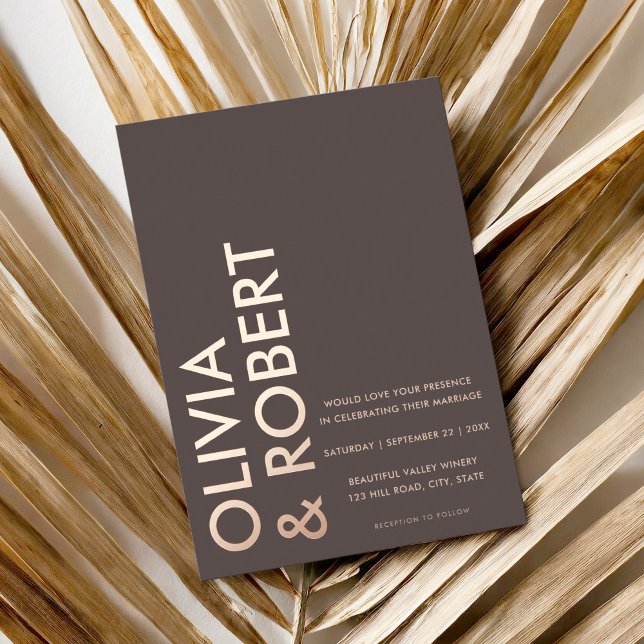 Modern Brown Bold Minimalist Wedding (Creator Uploaded)