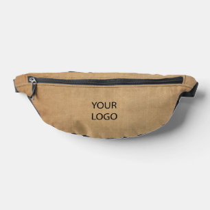 Modern Brown Business Logo Name Bum Bags