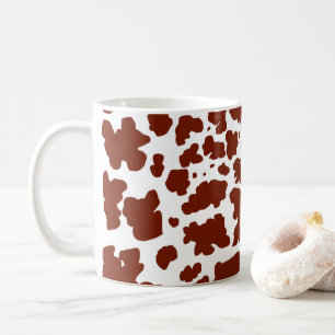 Modern Brown Cow Spots Print  Coffee Mug