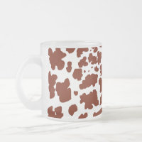 Modern Brown Cow Spots Print 