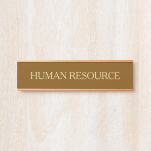 Modern brown Faux Gold Office Room Department Door Sign
