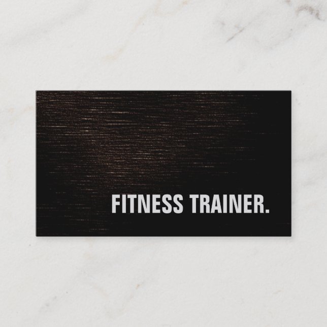 Modern Brown Fitness Trainer Sport Business Card (Front)