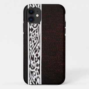 Modern Brown Leather iPhone 11 Case