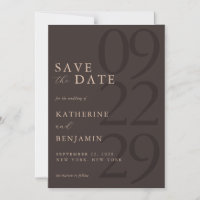 Modern Brown Minimalist Wedding