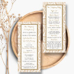 Modern Brown Paisley Wedding Rack Card<br><div class="desc">Simple yet elegant, the modern paisley wedding collection is a stunning design featuring a lovely paisley print in a soft brown and white colour, which is perfect for any modern wedding celebration. These programs can be personalised for your special occasion and would make the perfect order of service for your...</div>
