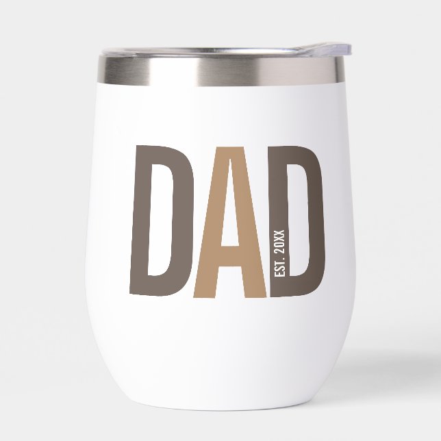 Modern Brown Personalised Dad Established (Left)