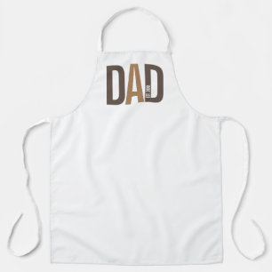 Modern Brown Personalised Dad Established Apron
