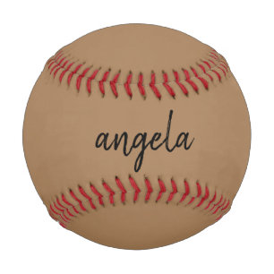 Modern brown stylish custom name baseball
