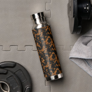 Modern Brown Tortoise Shell Stylish Water Bottle