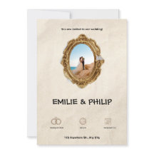 Modern Brown Wedding Invitation