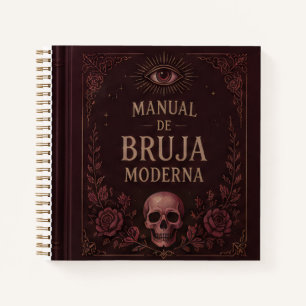 modern brown witch handbook notebook