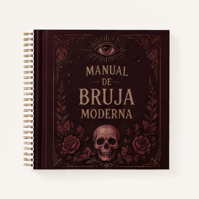 modern brown witch handbook notebook (Front)
