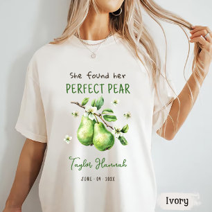 Modern Brunch Greenery Perfect Pear Bridal Shower  T-Shirt