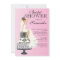Modern Brunette  Bride Bridal Shower Invitation