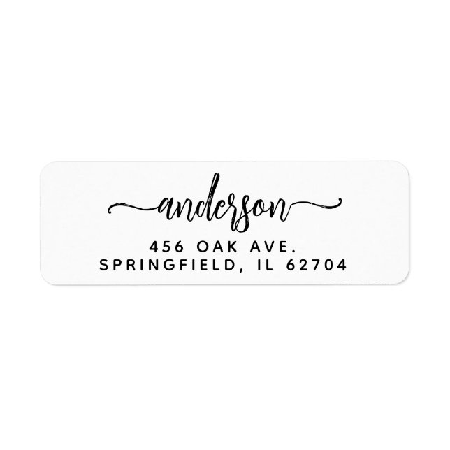 Modern Brush Handwritten Return Address  (Front)
