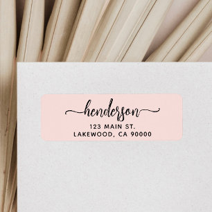 Modern Brush Handwritten Return Address