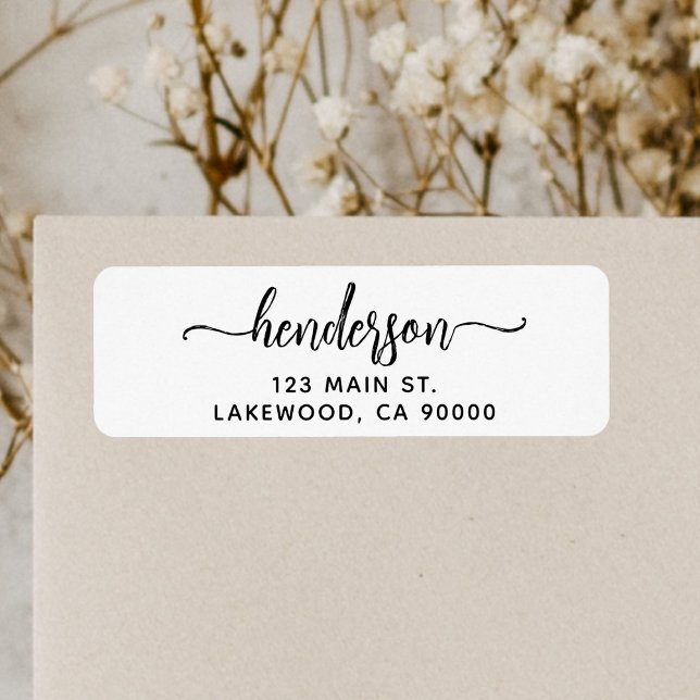 Modern Brush Handwritten Return Address (Creator Uploaded)