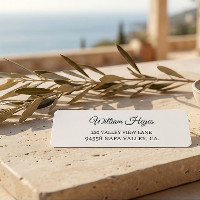 Modern Brush Handwritten Return Address Label (Creator Uploaded)