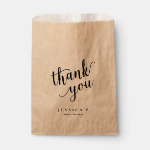 Modern Brush Lettered Thank You Goodie Bag