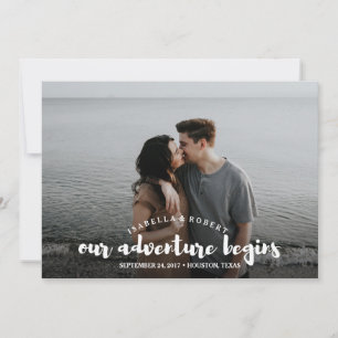 Modern brush photo our adventure personalised