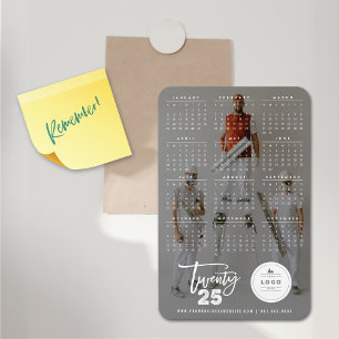 Modern Brush Script 2025 Calendar Holiday Photo Magnet