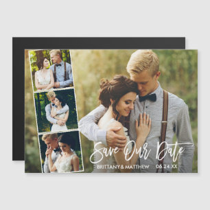 Modern Brush Script 4 Photo Save Our Date