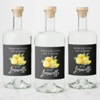 Modern Brush Script Black Limoncello Lemons