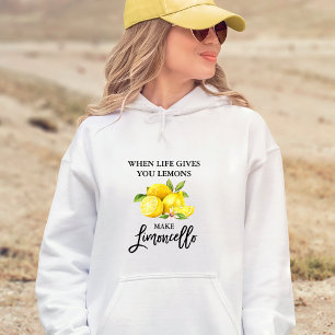 Modern Brush Script Limoncello Lemons Hoodie