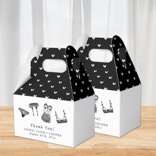 Modern Brush Script Lingerie Bridal Shower Favour Box