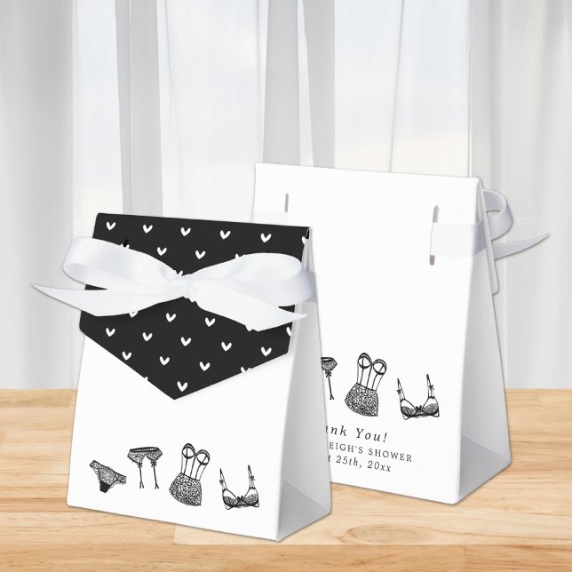 Modern Brush Script Lingerie Bridal Shower Favour Box (Creator Uploaded)