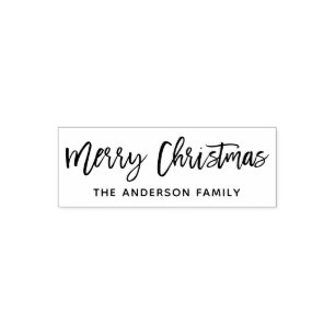 Modern Brush Script Merry Christmas Self-inking Stamp