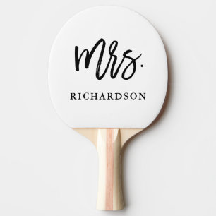 Modern Brush Script   Mrs Ping Pong Paddle