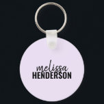 Modern Brush Script Name Simple Key Key Ring<br><div class="desc">Modern brush script combined with bold sans serif font.</div>