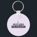 Modern Brush Script Name Simple Key Ring<br><div class="desc">Modern brush script combined with bold sans serif font.</div>