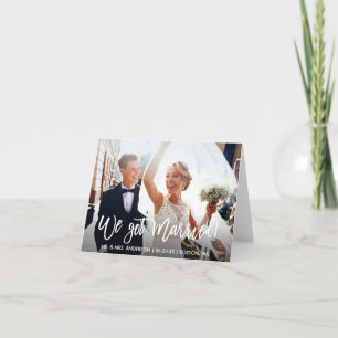 Modern Brush Script We Got Married Note Card