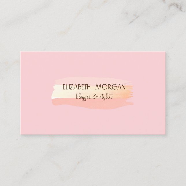 Modern Brush Stroke Business Card (Front)