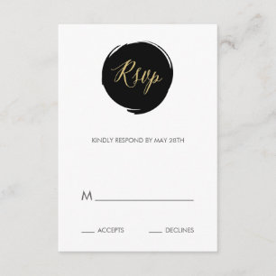 Modern Brush Strokes Response Card