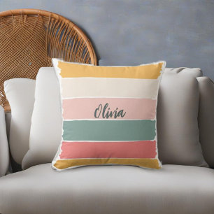 Modern Brush Strokes with Tendy Colours Cushion