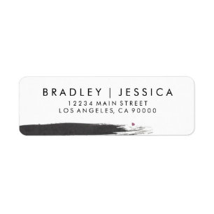 Modern Brush Wedding Labels