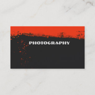 Modern Brush Work Red  Abstract Paint Splatters Business Card