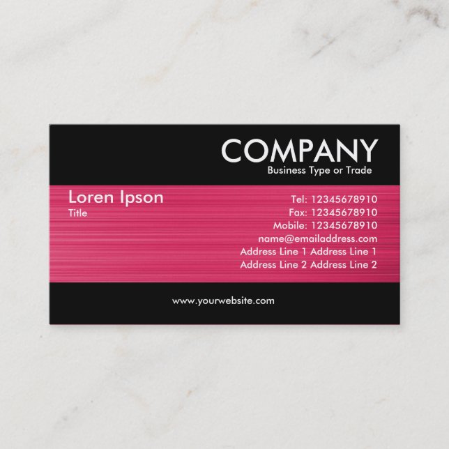 Modern - Brushed Crimson Texture Business Card (Front)