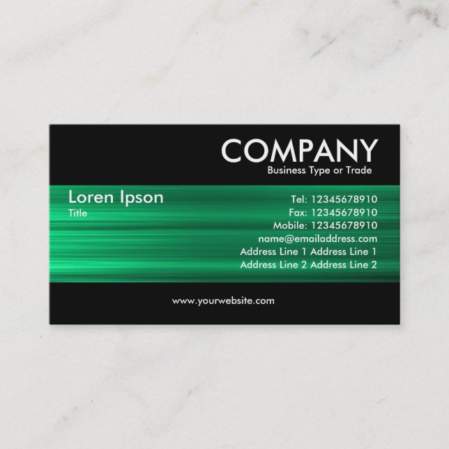 Modern - Brushed Green Texture Business Card (Front)