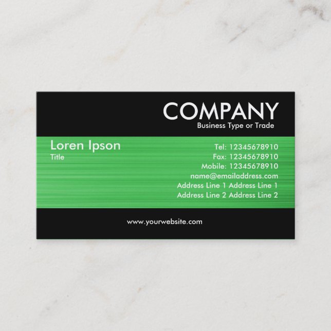 Modern - Brushed Green Texture Business Card (Front)