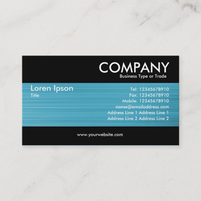 Modern - Brushed Light Blue Texture Business Card (Front)